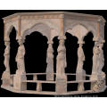 Outdoor gazebos marble statue column carving garden Gazebo